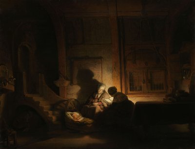 The Holy Family at Night by Rembrandt van Rijn